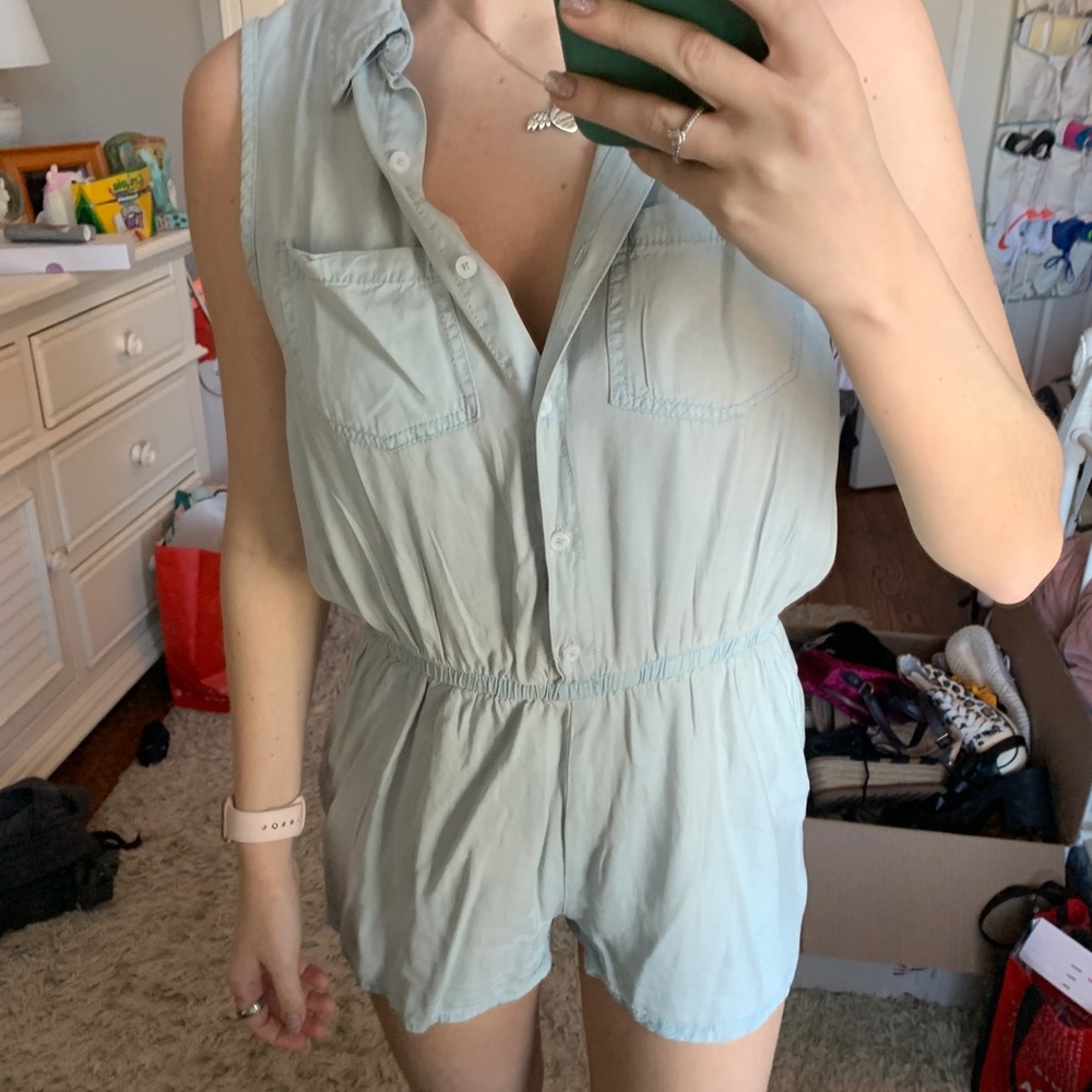 denim romper - Picture 4 of 4